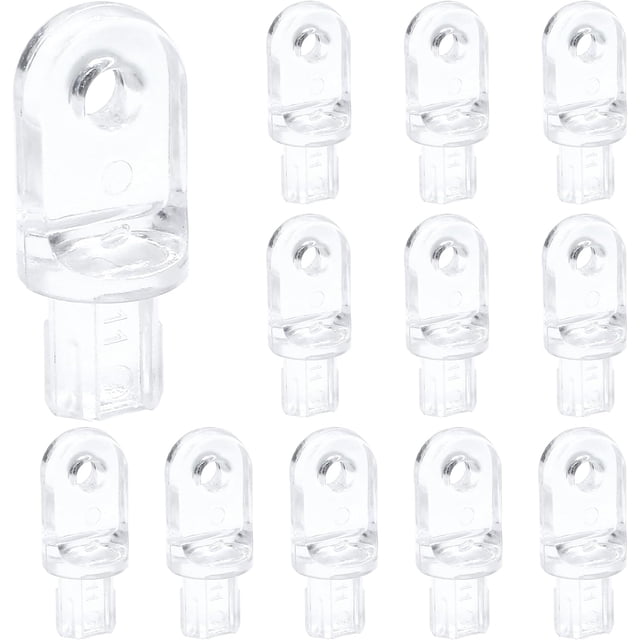 Qucyy Hardware Tilt Rod Heads 12 Pieces Hardware Tilt Rod Heads Clear Clear Repair Interior Curtain Tilt Rod Heads Suitable for Damaged Horizontal Blinds Tilt Rods and Vertical Blinds Replacement Par