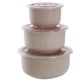 thumbnail image 1 of EeaseMX 3 cajas de paja de trigo para guardar alimentos, recipientes para el almuerzo, vajilla, juego de vajilla (color crema nórdico), 1 of 7