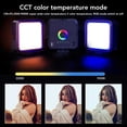 thumbnail image 1 of Luces de video RGB Luz de fotografía portátil a todo color con 1200 mAh recargable CRI 95 3000‑9000K Regulable 3 modos de iluminación, 1 of 12