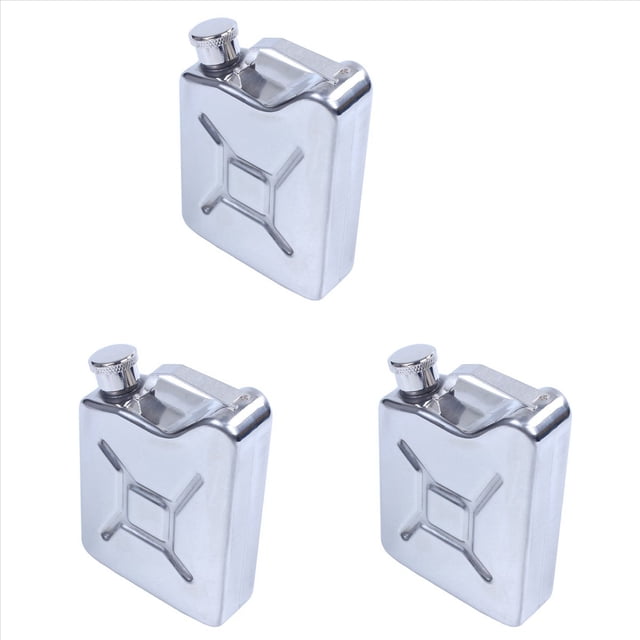 3X Mini Acero Inoxidable 5Oz Hip Matraz Licor Whisky Alcohol Combustible Gas Gasolina Lata