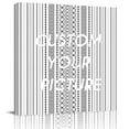 thumbnail image 2 of Black White Striped Wall Art Painting on Canvas, Modern Farmhouse Geometric Canvas Art Home Prints Wall Art Framed Modern Artwork for Living Room Bedroom Wall Decor 12x12in, 2 of 8