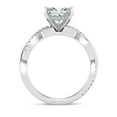 thumbnail image 3 of Ammo Jewel 2.2 Ct Princess Cut Diamond Halo Engagement Ring - 14K White Gold Plated Lab-Created Diamond - Split Shank Design - Perfect Gift for Women's - Great for Birthday and Special Occasions, 3 of 3