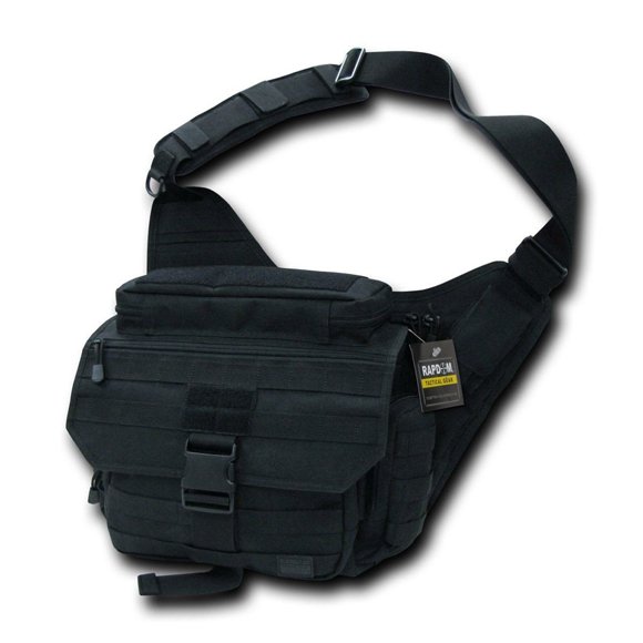 Bolso Mensajero Táctico RAPDOM Negro 36x30x17 cm
