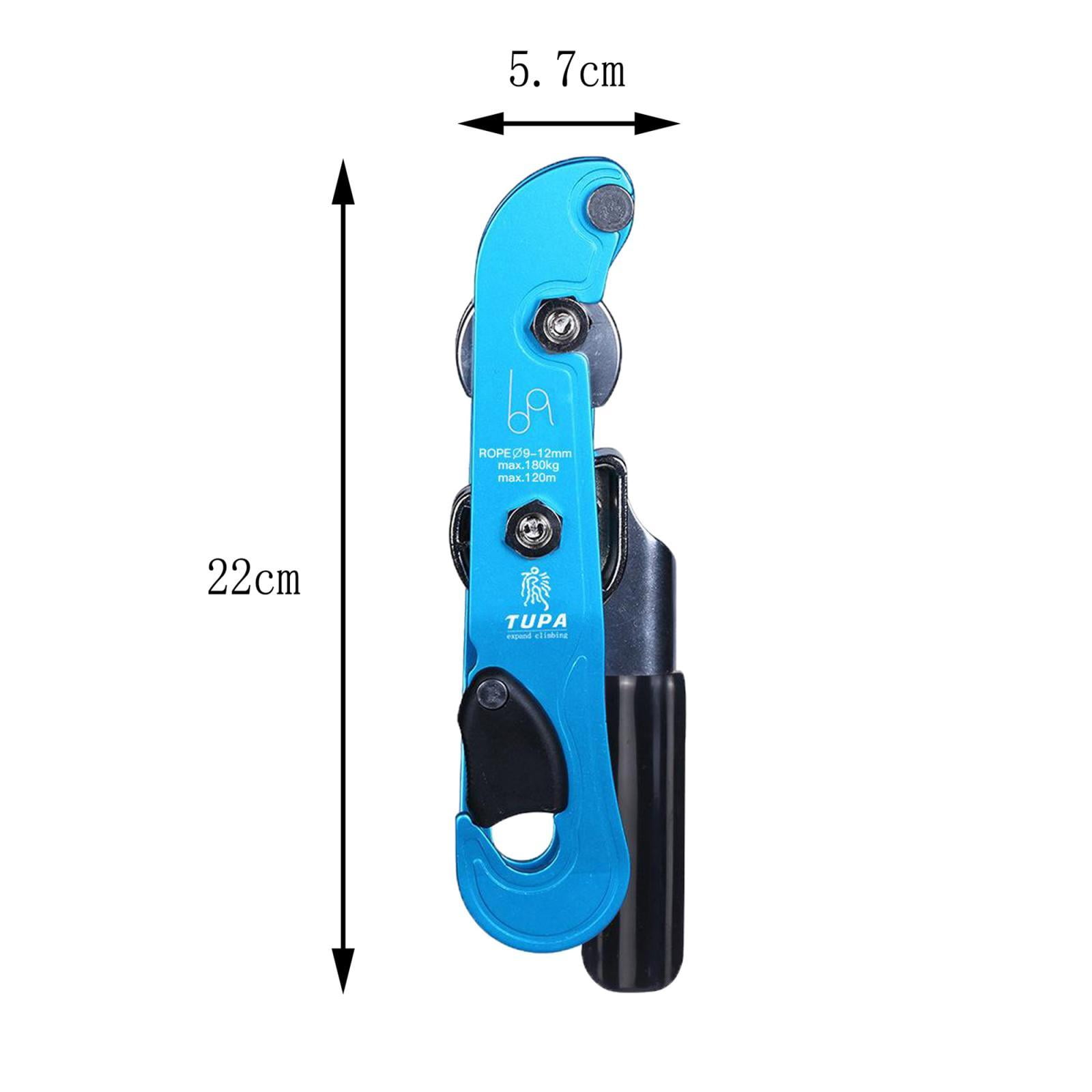 Rocky Climbing Gear Ascender Rappelling Descender for 9-12MM Rope Safety Tool Blue