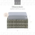 thumbnail image 3 of Elle Decor Vallauris Outdoor Ottoman with Cushion Grey, 3 of 5