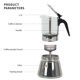 thumbnail image 2 of Cafetera de café espresso LAOION para moka, 6 tazas, vidrio y acero, 2 of 6