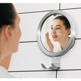 thumbnail image 3 of Suction Cup Anti-fog Vanity Mirror with Hooks No-Punch Bathroom Shower Shaving Makeup Mirror, 3 of 7