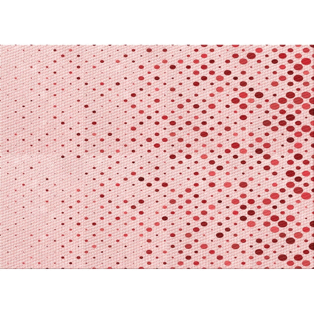 Ahgly Company Machine Washable Indoor Rectangle Transitional Pink Bubble Gum Pink Area Rugs, 5' x 8'