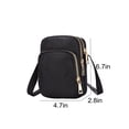 thumbnail image 3 of BAOPAI Ladies Mini Wallet Purse with 3 Zipper Layers and Shoulder Strap Durable Nylon Exterior Soft Polyester Lining for Secure Storage, 3 of 6