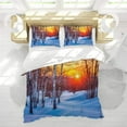 thumbnail image 4 of BGD Snow Mountain Forest Microfiber Bedspread With Hidden Zipper 135*200 Cm, 4 of 5
