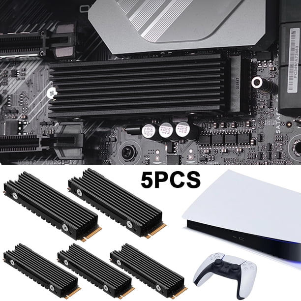 Enfriador SSD Aleación Aluminio Con Disipador Calor M.2 2280 para Consola Juegos PS5 ()