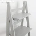 thumbnail image 3 of LINJH  Merchants Ladder Shelf - Distressed Rustic Ladder - Leaning Bookshelf for Rustic Home Decor (Light Grey), 3 of 8