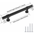 thumbnail image 2 of Laklulu Juego de 15 tiradores negros para muebles de cocina, tiradores negros, distancia central de 128 mm, tiradores para puerta de cocina, tiradores para muebles, tiradores de cocina, tiradores, 2 of 5