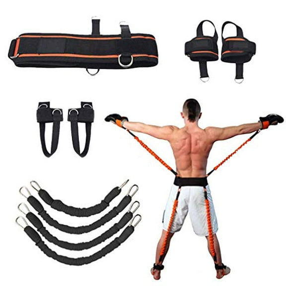 Sunsign Speed and Agility Resistance Bands Trainer for Vertical Jump Squat Boxing MMA Taekwondo Karate Bounce Softball Basketball Volleyball Football Training Black