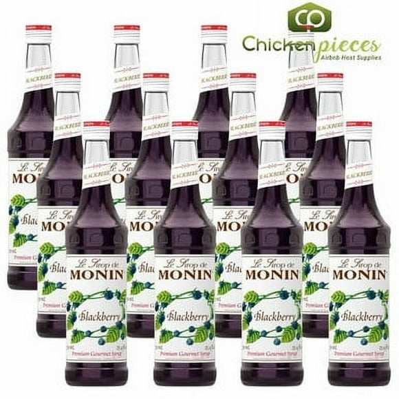 Monin Premium Blackberry Flavoring / Fruit Syrup 750mL/25.36oz (12/Case)