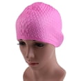 thumbnail image 1 of Gorro Natación para Adultos Cubierta Impermeable Silicona Con Forma Gota Rosa, 1 of 5