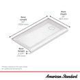 thumbnail image 4 of American Standard A8020t.Rho Aspirations 60" X 32" Rectangular Shower Base - White, 4 of 5