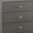 thumbnail image 2 of Tall 5 Drawer Dresser Chest - Modern Gray Bedroom Storage - Rustic Ranch Style, 2 of 5