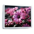 thumbnail image 2 of Designart "Vibrant Blooms in Black Flowers" Floral Floater Framed Wall Art Living Room, 2 of 7