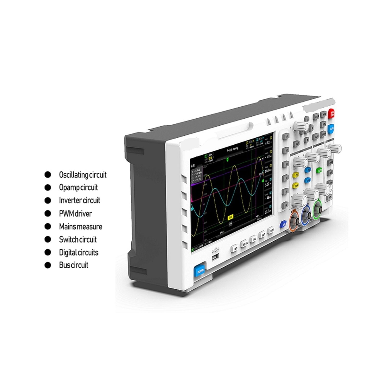 1014D Portable Digital Oscilloscope 2 In 1 Dual Channel Input Signal Generator Desktop Oscilloscope 1GSa/s Sampling Rate ,Professional Designed