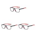 thumbnail image 4 of Qarigey Gafas deportivas Anti luz azul Sin lentes recetados Hombres Mujeres Gafas Lector Gafas Vida diaria Negro / Rojo Type1 NO1, 4 of 6