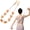 Orange, variant on NCQ Manual Back Massage Roller Rope, Handheld Massage Ball Roller Anti Cellulite Massage Roller, Fascia Roller Manual Massage Strap for Back Neck Shoulder Waist Leg Muscle
