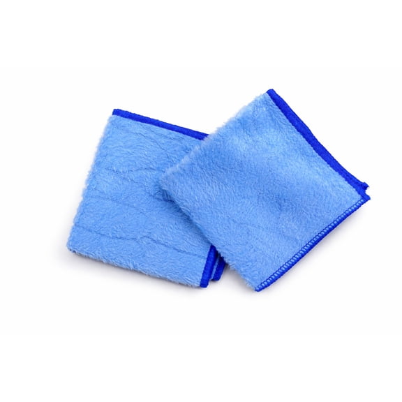 Soft & Durable Blue Microfiber Cloths – Lint-Free, Reusable Polishing Towels for Glass, Electronics, Car, Kitchen & Home – Set of 2