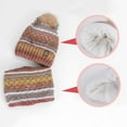 thumbnail image 5 of Womens Winter Beanie Hat and Knitted Scarf Set with Pom Soft Warm Knit Cap for Women (Multicolor), 5 of 7