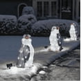thumbnail image 3 of Pingüino navideño acrílico 20 luces LED decoración de jardín estacas de luz decoración navideña fiesta decoración de patio, 3 of 6
