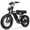 Black & Gray, variant on Electric Bike for Adults, 20" Fat Tire Bike, Dual Battery Peak 1500W Full Suspension Mountain Electric Dirt Bike, Top 28 MPH Electric Motorcycle Black & Gray