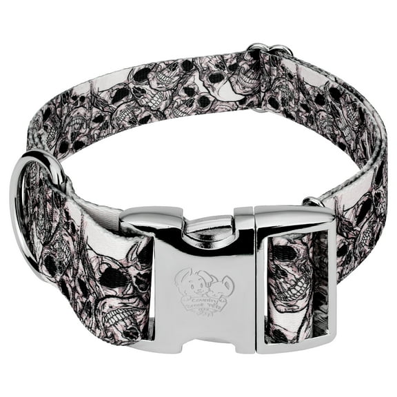 Country Brook Petz® 1 1/2 inch Premium Phantom Skulls Dog Collar, Extra Large