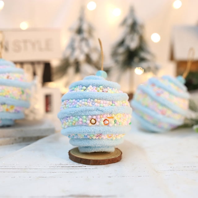 Adornos navideños, 3 piezas de adornos navideños para árbol de Navidad, 3,14 pulgadas, bombillas navideñas, adornos para árbol de Navidad, falda de árbol, decoración para fiestas en casa, bolas decora