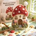 thumbnail image 5 of HomelyJoy 3D Fabric Poke Art Kit Whimsical Village Cottage DIY Craft Set No Sew Poke in Art Crafts for Adults Beginners Handmade Cottagecore Decor, 1 pc, 5 of 5