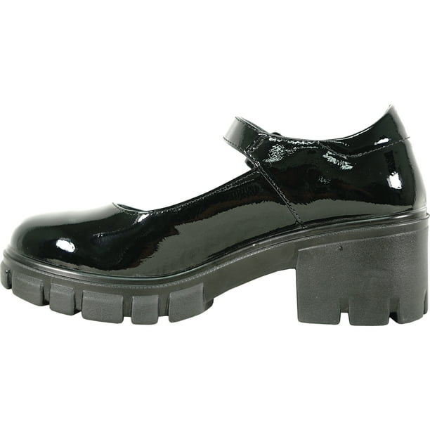 kozi Women Mary Jane Platform Chunky Heel Dress Shoe OY3304 Heel