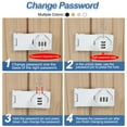 thumbnail image 4 of Password Hasp Locks Keyless Combination Lock Twist Knob No Drilling Required for Door Security Gate Silver 4", 4 of 6