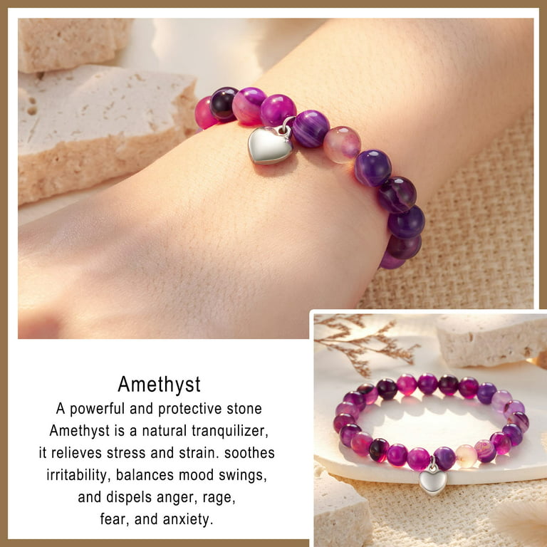  MIXJOY To my Aunt Gifts, Get Well Soon Pink Natural Stone  Bracelet Gifts, Relief of Stress Anxiety Recovery Elastic Bracelet for  Aunty, Inspirational Relaxation Bracelet Gift for Auntie: Clothing, Shoes 
