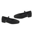 thumbnail image 4 of Zapatos de trabajo negros informales para mujer, zapatos planos con hebilla de orejas de conejo, talla 37, 4 of 8