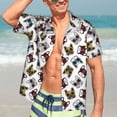 thumbnail image 5 of Lsque Bulldog Sunglasses Face pattern Hawaiian Shirt for Men, Unisex Summer Beach Casual Short Sleeve Button Down Shirts-X-Large, 5 of 9