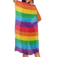 thumbnail image 4 of HELLHERO Polyester Womens Beach Coverups Kimono Cardigan Cover Up for Vacation Lightweight Quick Dry Rainbow, 4 of 6