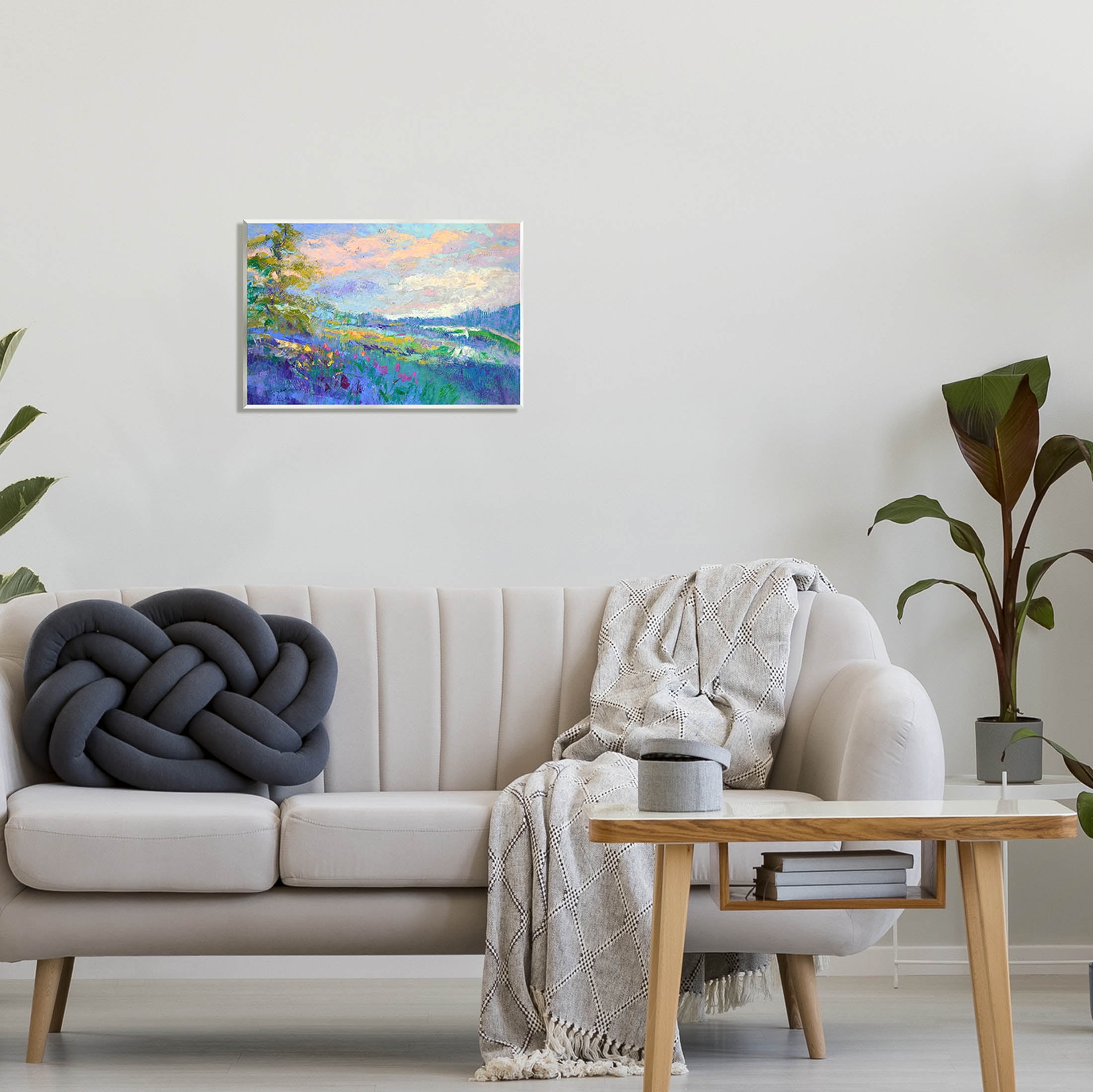 Stupell Industries Modern Hill Woodland Landscape Painting Unframed Art Print Wall Art, Design by Dorothy Fagan