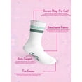 thumbnail image 2 of Justice Mid Crew Socks for Girls, Stylish Kids Socks for Daily Wear, 6 pk White Multi Color, 2 of 7