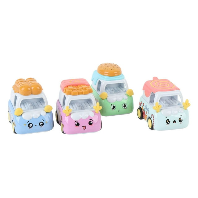 Voitures à Rétrofriction Camions Jouets, 4 Pcs Voitures à Rétrofriction Métal à Friction pour Chambre d'Enfants Type A, Type B