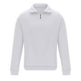 thumbnail image 3 of Lmnyox Men's Sweatshirts Quarter Zip Long Sleeve Casual Pullover Tops Solid Color Casual Athletic Shirts, 3 of 6