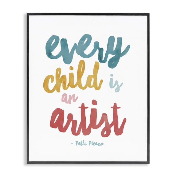 Stupell Industries Cottage Every Child Is an Artist Black Framed Giclee Art, 11 x 14, by Jennifer McCully