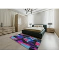 thumbnail image 4 of Ahgly Company Indoor Rectangle Patterned Plum Velvet Purple Area Rugs, 5' x 8', 4 of 6