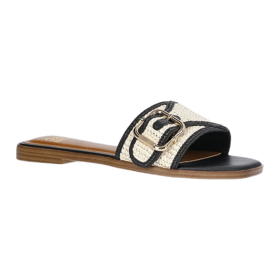 Madden NYC Women's Woven Buckle Slide Sandals