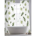 thumbnail image 5 of Green Olive Branches Sheer Curtains 108 Inch Length 2 Panels Set Window Treatments, Spring Pastoral Leaves Botanical Rod Pocket Semi Curtains for Living Room/Bedroom/Kitchen Décor, 104"W x 108"L, 5 of 7