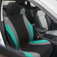 thumbnail image 2 of Kit universal de 9 fundas para asientos de coche, protectores de asientos interiores de coche SUV lavables y transpirables, color verde, 2 of 7