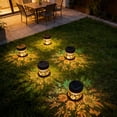 thumbnail image 7 of Decorative Solar Mandala Lights, Metal Solar Powered Outdoor Deck Step Wall Lights, Mandala Theme Waterproof Fence Light for Garden Post Patio Backyard Yard Decor, 7 of 7