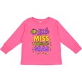 thumbnail image 3 of Inktastic Little Miss Mardi Gras with Crown and Dots Girls Long Sleeve Toddler T-Shirt, 3 of 5